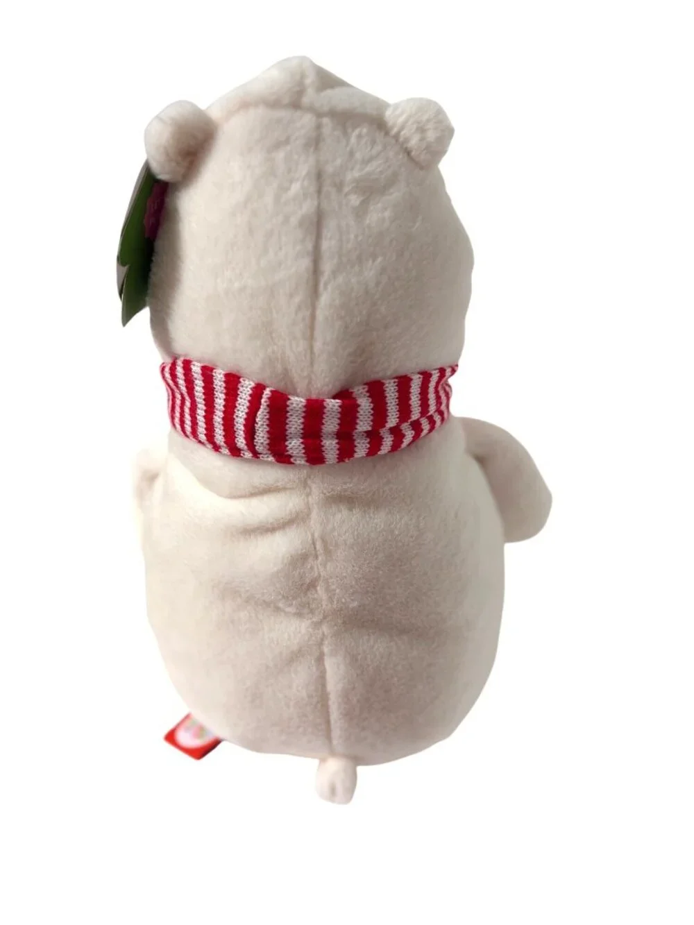 New Giggle Scape Plush Stuffed white Polar Bear Red Scarf Animal Doll Toy 18 in